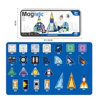 Mini tuiles magnétiques de 3,75 cm, boîte en métal, blocs de construction de voyage, jouets magnétiques, kit éducatif Montessori pour les tout-petits et les enfants