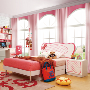 Rosa di Colore Camera Mobili Camera <span class=keywords><strong>Da</strong></span> Letto Per Bambini Set Neonati e Bambini Assortimenti per la Vendita di Alta Qualità In Legno Moderno Set - Product Image 3