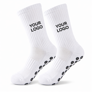 Chaussettes de football antidérapantes à rayures contrastées personnalisées pour hommes, avec grip, pour l'entraînement sportif et les matchs, faible MOQ - Product Image 2