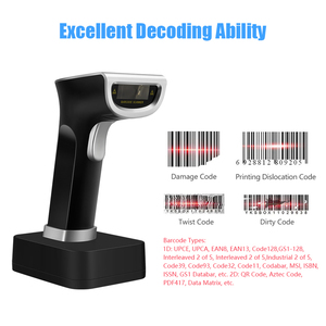 Original <strong>Supplier</strong> Handheld 1D Bluetooth Barcode Scanner CMOS <strong>Bar</strong> <strong>Code</strong> <strong>Reader</strong> With Charging Cradle - Product Image 4