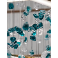 Conception personnalisée de dessins pour divers styles de lustres LED modernes, lustre en cristal de luxe, lustre nordique, lustre en verre