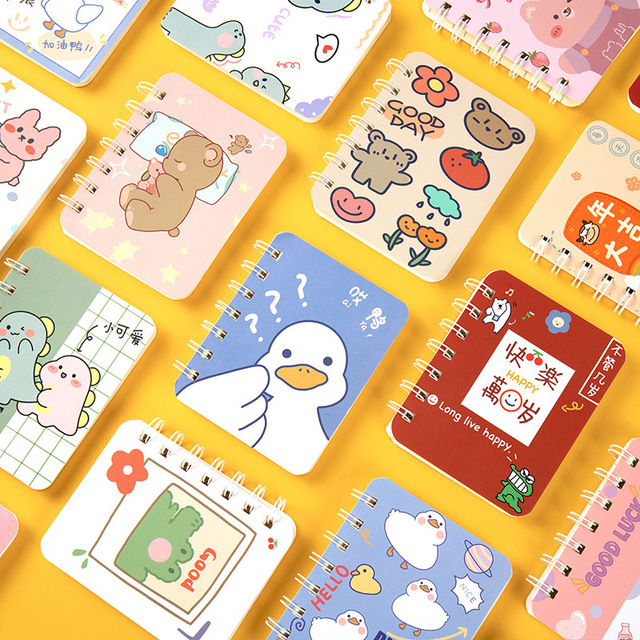 New Products Office Notebook Portable School Students Coil Cartoon Cute Mini Notebook