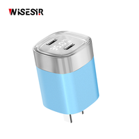 Chargeur rapide USB-C PD 3.0 WISESIR 35W QC3.0 5V/3A OTP/OVP/GaN pour ordinateurs portables, adaptateur de voyage