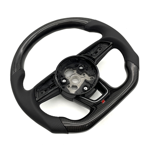 Volant de voiture en cuir et fibre de carbone pour <span class=keywords><strong>Audi</strong></span> B9 A3 A4 A5 RS3 RS4 S3 S4 S5 A6 A7 <span class=keywords><strong>A8</strong></span> Q5 Q7 Q8 TT R8 S6 RS6 RS7 S7 B8.5 B8 - Product Image 2