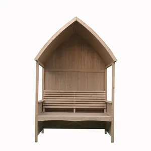Arbour de madera con asiento para jardín al aire libre, gran oferta