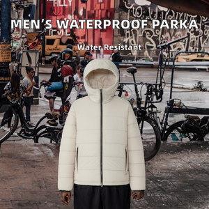 Mens Casual Hooded Waterproof <b>Thick</b> <b>Winter</b> Jacket Multi Pocket with Zipper Long Parka <b>Coat</b> - Product Image 2