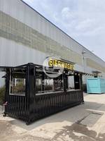 Conteneur d'expédition préfabriqué en acier de 20 pieds et 40 pieds, cuisine de restauration en plein air pour utilisation en parc et en magasin