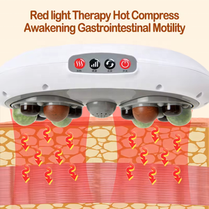 เข็มขัดนวดไฟฟ้าแบบ<span class=keywords><strong>นวด</strong></span>คลึง บรรเทาอาการปวด พร้อมลูกกลิ้งหยก เครื่องนวดหน้าท้องแบบสั่น - Product Image 4