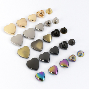 Meetee Ky621 8/10/12/14Mm Túi Xách Phần Cứng Trang Trí Túi Đinh Nút Móng Tay Hợp Kim Khóa Vít <span class=keywords><strong>Snap</strong></span> Hình Trái Tim Đinh Tán - Product Image 2