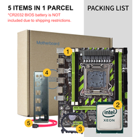 PANDL NOUVEAU Kit Carte Mère X79 pour PC de Bureau avec Processeur Intel Xeon E5 2650 V2, Prend en Charge la Mémoire DDR3 ECC, Kit Carte Mère Xeon X79