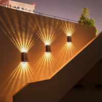 Lampe murale solaire bidirectionnelle (haut/bas) pour extérieur, étanche IP65, pour villa, cour, ambiance décorative, éclairage paysager mural