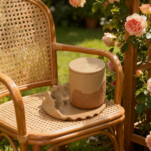 C & H Bougie parfumée beige chic <span class=keywords><strong>de</strong></span> style désert saoudien en ciment personnalisé pour salon, chambre et <span class=keywords><strong>salle</strong></span> <span class=keywords><strong>de</strong></span> <span class=keywords><strong>bain</strong></span> - Product Image 6