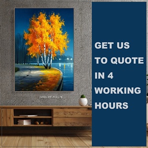 Cuadro de Paisaje Pintado a Mano, Gran Lienzo Colorido <span class=keywords><strong>para</strong></span> Decoración de <span class=keywords><strong>Comedor</strong></span>, Sala de Estar <span class=keywords><strong>y</strong></span> Hogar - Product Image 2