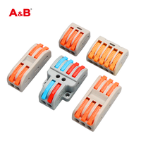 Bloc de raccordement électrique rapide à brancher, bornier de dérivation 2P ABS 32A IP20 pour applications d'alimentation à fils de cuivre multiconducteurs