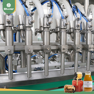 Tự động khí nén mật ong Piston Filler trộn chất lỏng và bao bì thủy tinh để làm đầy mứt và máy đóng chai tuyến tính - Product Image 1