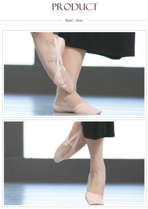 Zapatillas de media suela y medio dedo <span class=keywords><strong>para</strong></span> danza lírica, ballet, punta, gimnasia y gimnasia rítmica - Product Image 2