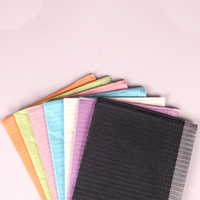 Lot de 125 pièces de bavoirs dentaires carrés jetables, imperméables à la graisse, écologiques, pour table de tatouage, nail art et extensions de cils