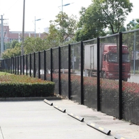 Panneau de clôture en treillis métallique robuste 2,1 m x 2,4 m, en acier 358, haute sécurité, anti-escalade, à vue dégagée, de Chine