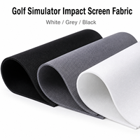 Écran de projection pour simulateur de golf d'intérieur, gris, 3 couches, ignifuge, silencieux, haute définition 4K, largeur de tissu extra-large 3,2 m, personnalisé