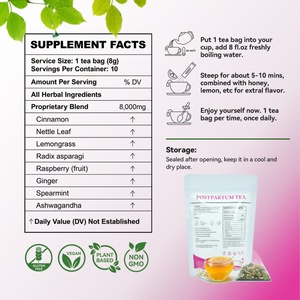 Té de Manzanilla para la Recuperación Posparto Chinaherbs, Hoja de Frambuesa Roja, Equilibrio Hormonal, Apoyo al Estado de Ánimo, Mujeres Embarazadas, Bolsas y Cajas Empaquetadas - Product Image 2