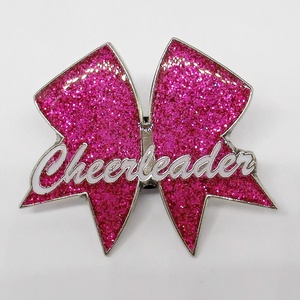 Tùy Chỉnh Chất Lượng Cao Kim Loại Mềm Men Glitter Bowknot Shape Pin Huy Hiệu - Product Image 3