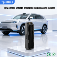 Radiateur en cuivre OCOCOO 240 mm 45 mm double rangée G1/4, dissipation thermique supérieure entièrement en cuivre pour la gestion thermique automobile