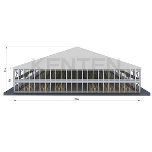 Tente double étage en aluminium pour homme, chapiteau de mariage, de luxe, pour événements en plein air, grande taille - Product Image 1