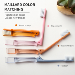 Cepillo de Dientes Plegable de Viaje con Cerdas Suaves, Iones de Plata, para Adultos, Portátil y Ecológico - Product Image 5