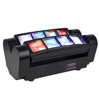 Nouveau Mini LED Laser Spider Light 8*3W Faisceau Secouant La Tête 4-en-1 Bar Lumière KTV Mariage Commande Vocale DMX512 RGBW Mode Auto-Marche