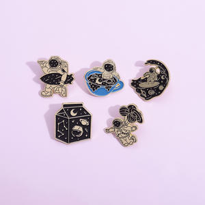 航空宇宙飛行士ブローチエナメルピン服カスタムロゴカスタマイズされたバッジラペルピン服バッグ金属ピン - Product Image 3