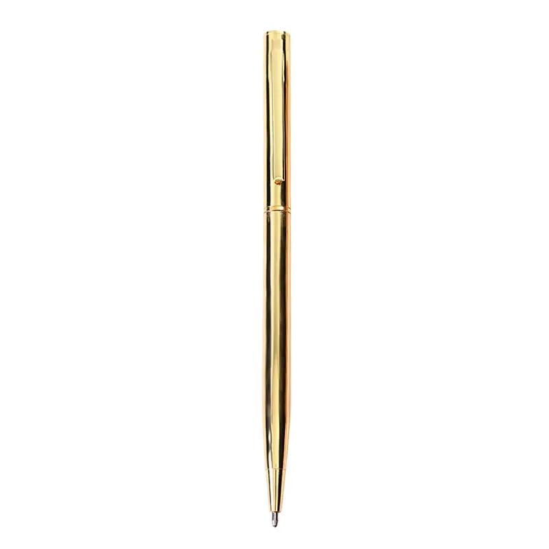 XJ113 Rosen-Gold-Silber-Kugelschreiber mit individuellem Logo stehender dünner Werbe-Metall-Kugelschreiber