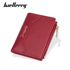 กระเป๋าสตางค์ใบเล็กสำหรับผู้หญิง Baellerry สีน้ำตาล หนังนิ่ม ซิปใส่เหรียญ ใช้ได้ทุกวัน - Product Image 5