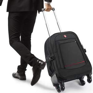 Nouveau sac à dos personnalisé en RPET avec compartiment pour ordinateur portable, sac à dos imperméable à roulettes pour les affaires - Product Image 2