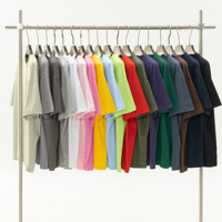 T-shirt en coton uni brodé sur mesure pour homme, coupe ample et épaisse