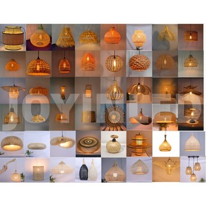 Lampada a Sospensione Decorativa in Bambù Intrecciato a Mano <span class=keywords><strong>Naturale</strong></span> <span class=keywords><strong>Lampadario</strong></span> in <span class=keywords><strong>Legno</strong></span> di Bambù Luce a Sospensione Creativa per Ristorante - Product Image 6
