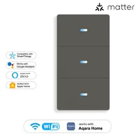 Interrupteur à bouton intelligent WiFi ZigBee 3.0 Tuya de type 118 avec contrôle à distance par application, commande vocale, compatible Home Matter, AC110-240V