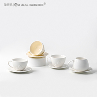 Ensemble théière et tasses en porcelaine fine de luxe avec logo personnalisé pour café