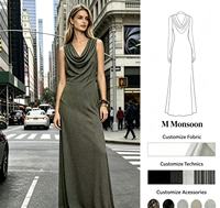Robe de soirée longue décontractée vintage vert foncé à sequins, style luxe léger, en polyamide, pour femme, avec col jupe, sans manches, coupe ajustée, idéale pour les banquets et les hôtesses.