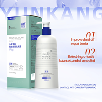 Shampooing anti-pelliculaire et de contrôle de l'huile équilibrante du cuir chevelu, shampooing nettoyant en profondeur et anti-démangeaisons, shampooing naturel à l'extrait de plantes