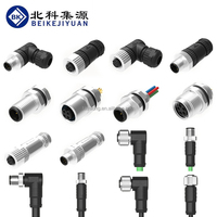Pour M12 série 12 broches étanche enfichable câble assemblage connecteur Rectangle bornier PA66 matériel électro plaqué