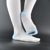 Bas de compression anti-embolie Aofit, chaussettes à bout ouvert avec trou d'inspection pour les orteils, nylon blanc, chaussettes de compression