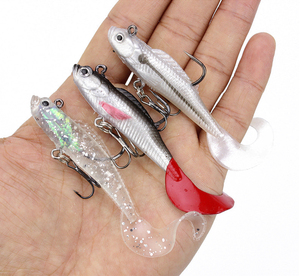 WeiHe 9cm/9.5g Soft Fishing Lure Capuchin maggots Grub Fake Bait Hook worm Silicone