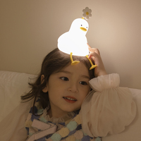 Lampe de nuit en silicone LED rechargeable par USB, lampe de chevet pour enfants en forme de canard, commande tactile pour la nurserie