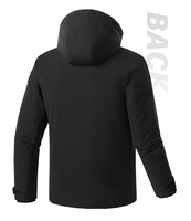 Manteau chauffant d'hiver 12V alimenté par batterie Coupe-vent de ski d'extérieur Veste chauffante imperméable pour hommes