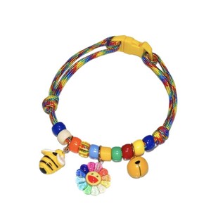 Collier pour chat et <span class=keywords><strong>chien</strong></span>, style dessin animé, en polyester, réglable, multicolore, motif cœur, collier pour chats et chiens - Product Image 5