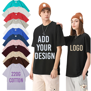 Camisetas Personalizadas de Verano para Hombre, 100% Algodón, Tallas Grandes, Color Sólido, Impresión DTG/DTF, Logotipo Serigrafiado, Ligeras e Informales - Product Image 2