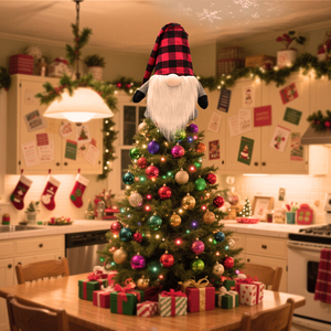 Vente directe d'usine d'arbres <span class=keywords><strong>de</strong></span> Noë<span class=keywords><strong>l</strong></span> avec un Père Noë<span class=keywords><strong>l</strong></span> nain sur le dessus, décorations <span class=keywords><strong>de</strong></span> Noë<span class=keywords><strong>l</strong></span> sans visage <span class=keywords><strong>de</strong></span> Père Noë<span class=keywords><strong>l</strong></span>. - Product Image 4