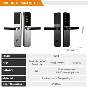 Serrure intelligente de dernière génération pouvant être utilisée simultanément sur le <span class=keywords><strong>WEB</strong></span> et l'application, personnalisable, en acier inoxydable. - Product Image 3