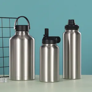 Özelleştirilebilir 500ml 750ml 1000ml su şişesi termal çift duvarlı paslanmaz çelik vakum yalıtımlı içme şişesi