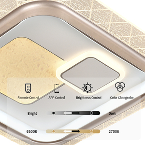 Nhà máy tùy chỉnh hiện đại sáng tạo đèn Trần Văn phòng cầu thang nghiên cứu tứ giác Vòng <span class=keywords><strong>LED</strong></span> trần ánh sáng - Product Image 3